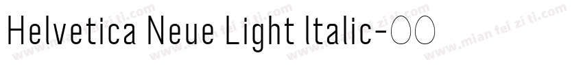 Helvetica Neue Light ltalic字体转换